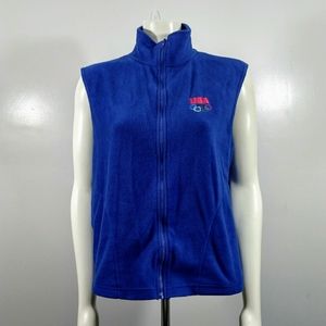 USOC Blue Fleece Zip-up Vest